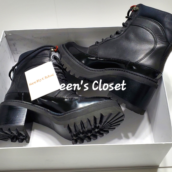 See By Chloe | Leather Combat Boots| BRAND NEW - Picture 1 of 10